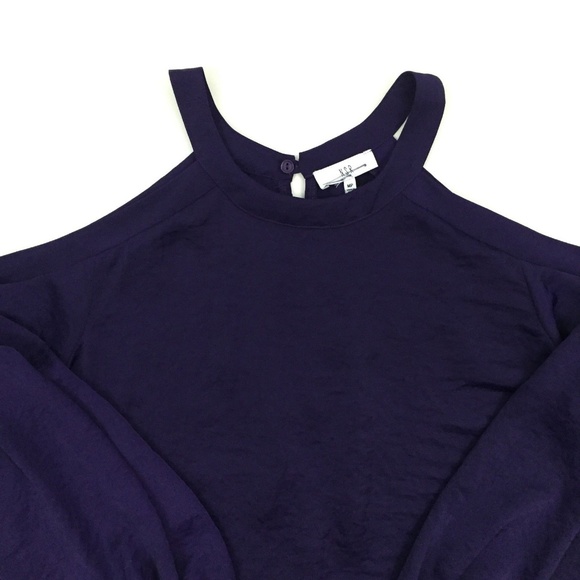 NSR Cold Shoulder Long Sleeve Top Medium Petite - Picture 3 of 8